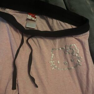 Hello Kitty Pink and Black flare pj pants